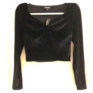 New velvet Express crop top
